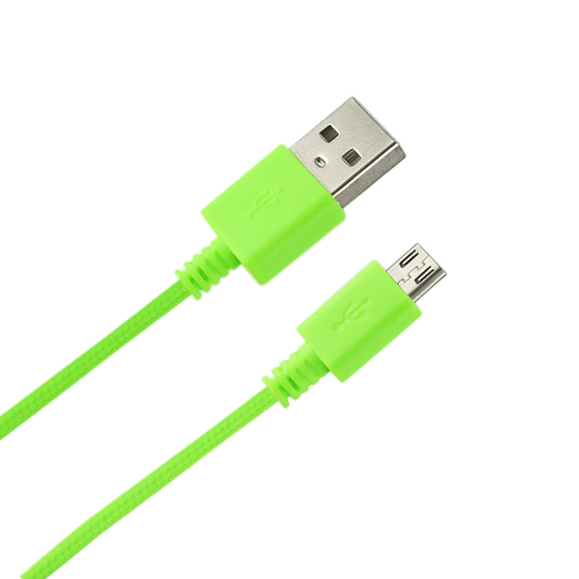 Braided Micro Usb Data Cable 3.3 Feet In Green - Premium & Reliable | CELL DEMAND Official