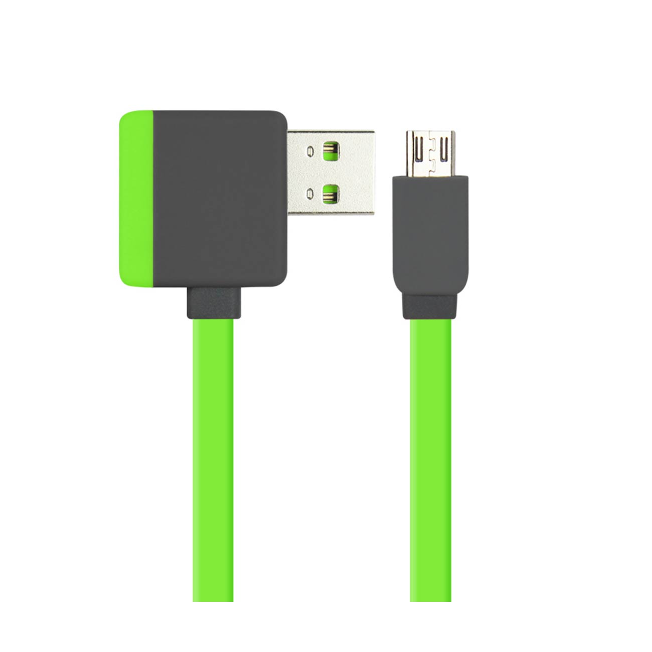 MICRO USB PIGGYBACK FLAT LIBERATOR USB CABLE 3.2FT IN GREEN - Shockproof & Reliable | CELL DEMAND Official