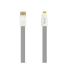 8 PIN FLAT MAGNETIC GOLD PLATED USB DATA CABLE 0.7 FOOT IN GRAY - Heavy Duty & Reliable | CELL DEMAND Official