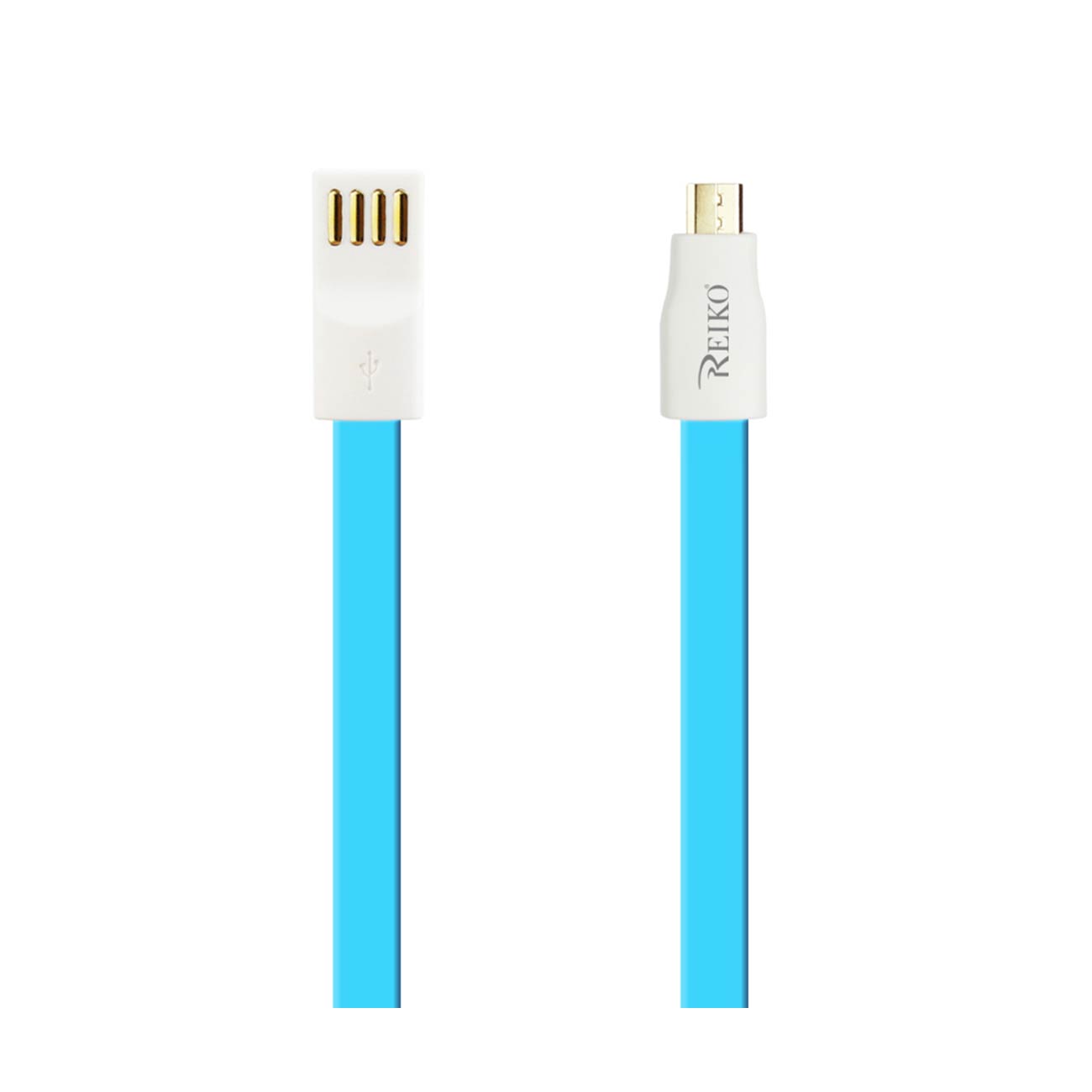 FLAT MAGNETIC GOLD PLATED MICRO USB DATA CABLE 0.7 FOOT IN BLUE - Ultra-Slim & Reliable | CELL DEMAND Official