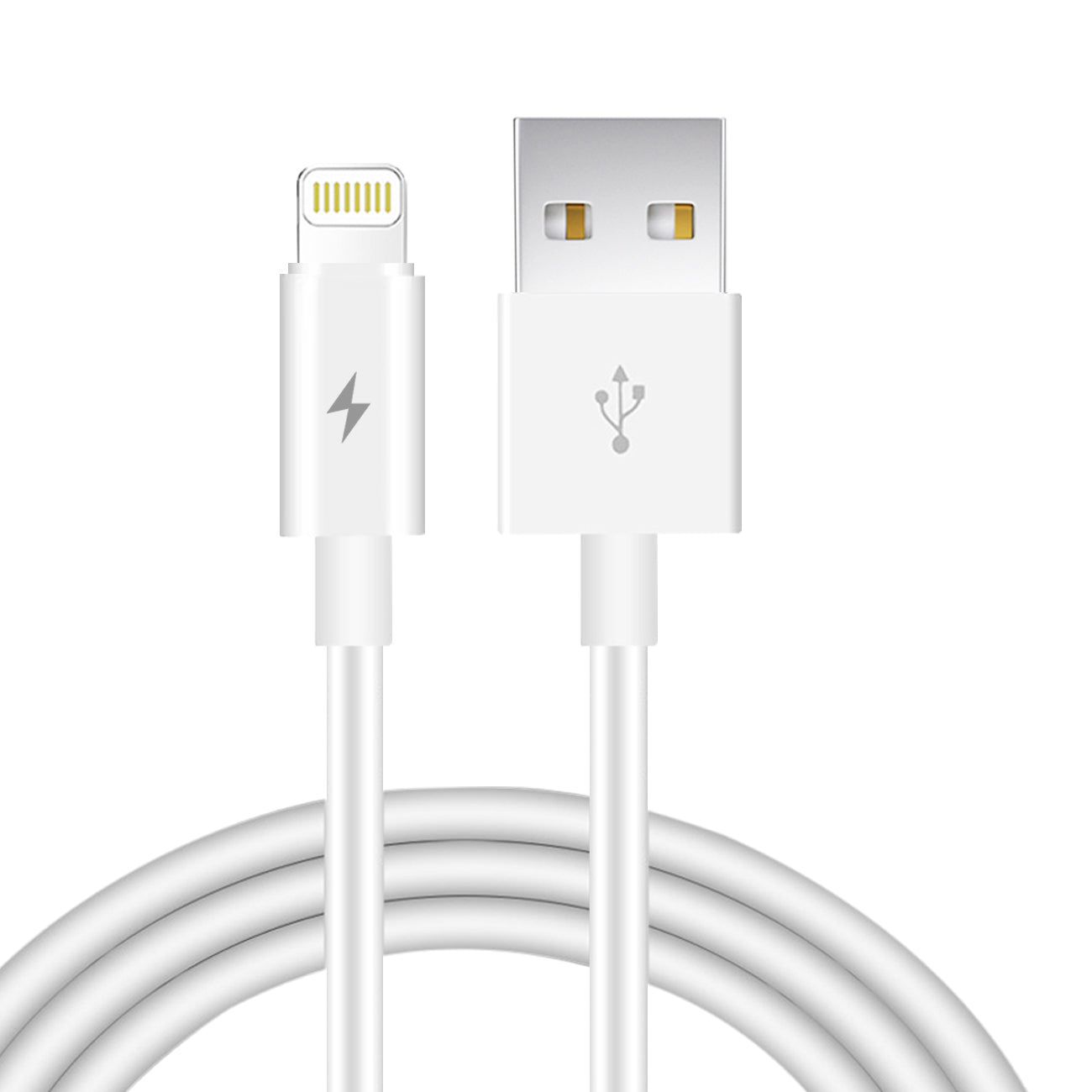 6 FT PVC Material 8PIN USB 2.0 Data Cable In White in simple packaging-DC27A-6FT8PWH - Premium & Reliable | CELL DEMAND Official
