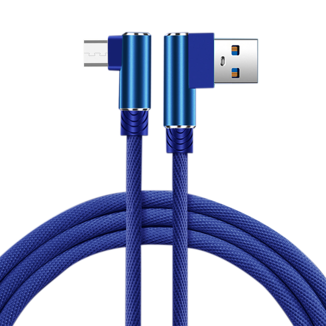 3.3FT Nylon Braided Material Micro USB 2.0 Data Cable In Blue - Ultra-Slim & Reliable | CELL DEMAND Official