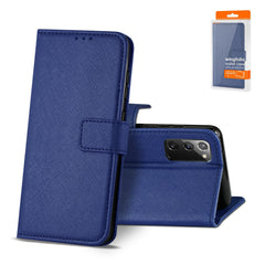 Slim Stand Case with Card Holder Slots SAMSUNG GALAXY NOTE 20 In Blue - Durable & Reliable | CELL DEMAND Official