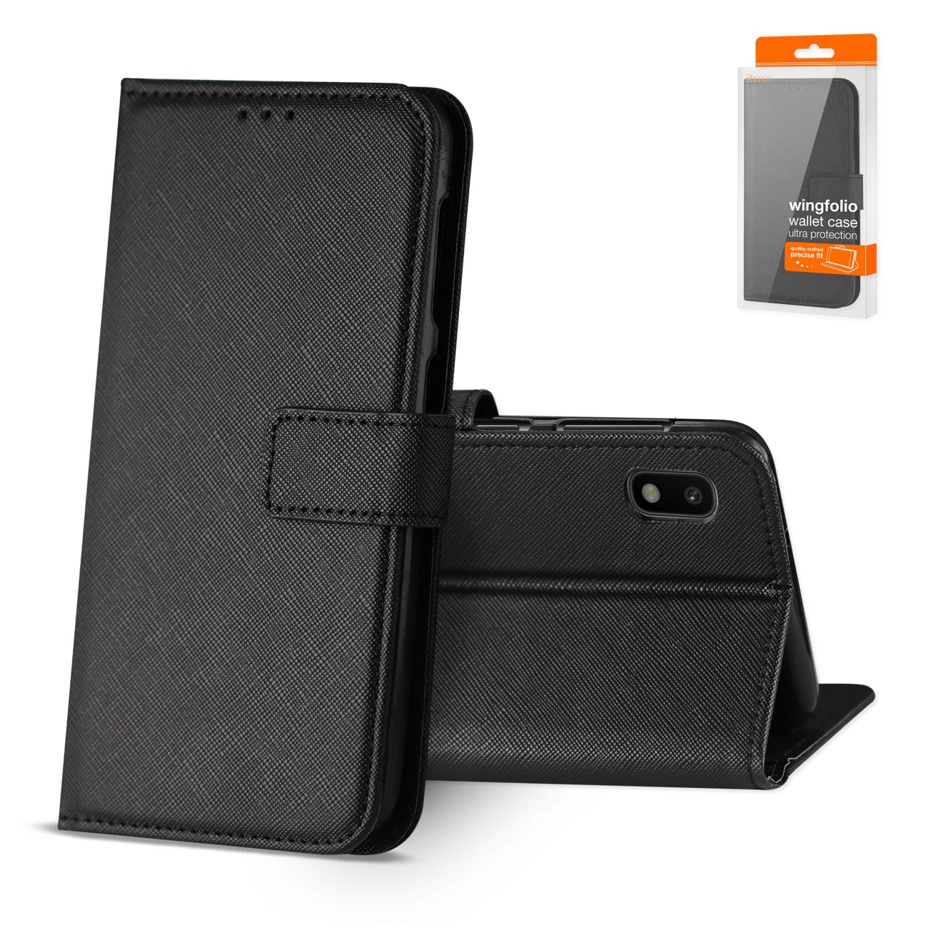 SAMSUNG GALAXY A10 3-In-1 Wallet Case In BLACK - Crystal Clear & Reliable | CELL DEMAND Official