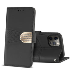 IPHONE 12 Compatible 3-In-1 Wallet Case for IPHONE 12/ IPHONE 12 PRO In Black - Premium Protection by CELL DEMAND