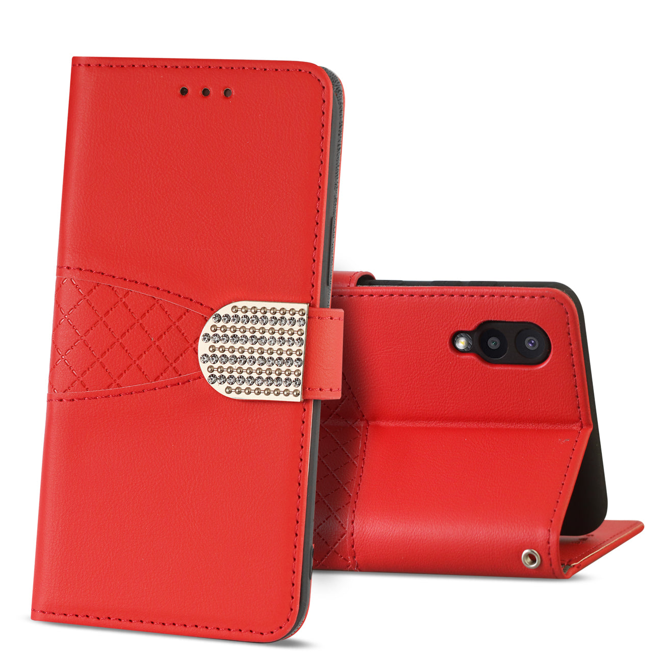 Samsung Galaxy A02 3-In-1 Wallet Case In Red - Ultra-Slim & Reliable | CELL DEMAND Official