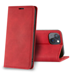 iPhone 13 Mini Compatible Magnetic wallet Leather phone case For Apple iPhone 13 Mini (Red) (FC34-IPH13MINIRD) - Heavy Duty Protection by CELL DEMAND