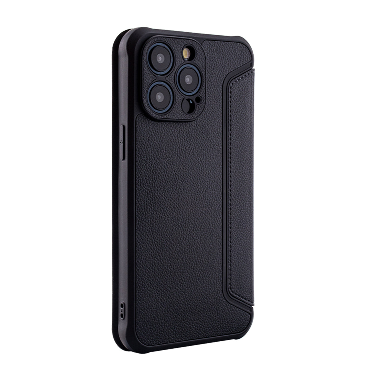 iPhone 15 PRO Compatible Magnetic wallet Leather phone case For Apple iPhone 15 PRO MAX In Black (FC36-IPH15PROMAXBK) - Ultra-Slim Protection by CELL DEMAND
