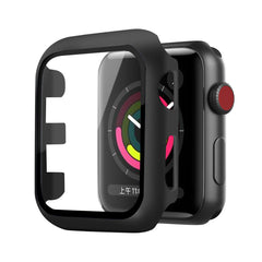 Full Cover tempered glass screen protector with pc case for Apple Watch 38 mm In Balck - Shockproof & Reliable | CELL DEMAND Official
