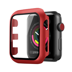 Full Cover tempered glass screen protector with pc case for Apple Watch 42 mm In Red - Premium & Reliable | CELL DEMAND Official