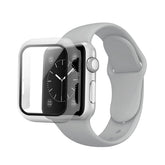 Gray Color PC Watch Case With Glass Screen Protector and Silicone Watch Band for Apple Watch 40mm - Shockproof & Reliable | CELL DEMAND Official