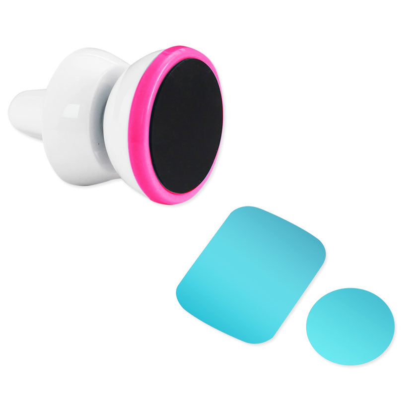 UNIVERSAL AIR VENT MAGNETIC CAR MOUNT PHONE HOLDER IN WHITE HOT PINK - Heavy Duty & Reliable | CELL DEMAND Official