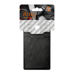 Leather Adhesive Pocket Card Holder with Two Slots In Black - Durable & Reliable | CELL DEMAND Official
