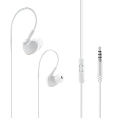 HS1440-35MMMICWH UNIVERSAL SPORT STEREO EARPHONES W. TANGLE FREE NOODLE CABLE AND MIC IN WHITE - Shockproof & Reliable | CELL DEMAND Official