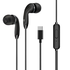 IN-EAR HEADPHONES WITH MIC FOR TYPE-C IN BLACK - Durable & Reliable | CELL DEMAND Official