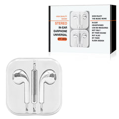 3.5mm Circular Earbuds with Mic and Volume Control In Silver (12pcs) HS72-35MMSL - Ultra-Slim & Reliable | CELL DEMAND Official