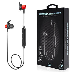 Magnetic Bluetooth Earphone Headset With Mic In Red HSBT01-UNIRD - Heavy Duty & Reliable | CELL DEMAND Official
