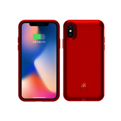 iPhone X Battery Case with Qi Wireless Charging, Support Lightning headphones, Real 3000mAh Rechargeable Extended Protective Battery Charging Case for iPhone X In Red - Shockproof & Reliable | CELL DEMAND Official
