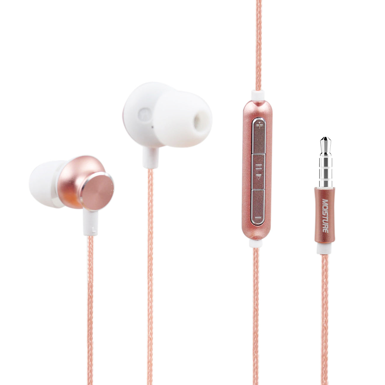 Bass Earphones with Monibearing Mic In Rose Gold-HS77RG - Heavy Duty & Reliable | CELL DEMAND Official
