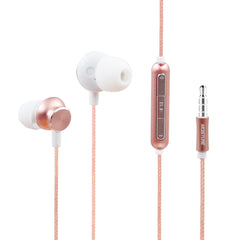 Bass Earphones with Monibearing Mic In Rose Gold-HS77RG - Heavy Duty & Reliable | CELL DEMAND Official