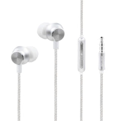 Bass Earphones with Monibearing Mic In Silver-HS77SL - Crystal Clear & Reliable | CELL DEMAND Official