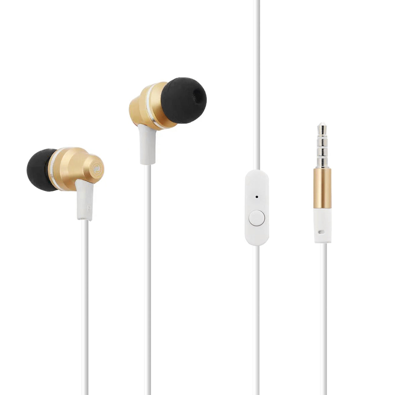 Intelligent Control Surround Sound Heavy Bass Headphones In Gold-HSM1600GD - Heavy Duty & Reliable | CELL DEMAND Official