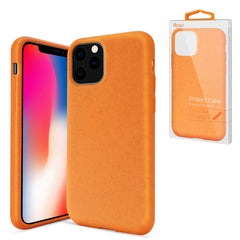 IPHONE 11 PRO Compatible APPLE IPHONE 11 PRO MAX Wheat Bran Material Silicone Phone Case In Orange - Shockproof Protection by CELL DEMAND
