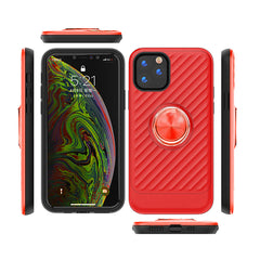 IPHONE 11 PRO Compatible APPLE IPHONE 11 PRO Case with Ring Holder In Red - Heavy Duty Protection by CELL DEMAND