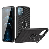 IPHONE 12 Compatible Phone Case with Ring Holder APPLE IPHONE 12/IPHONE 12 PRO In Black - Ultra-Slim Protection by CELL DEMAND