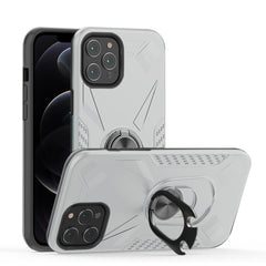 IPHONE 12 PRO Compatible APPLE IPHONE 12 PRO MAX Case with Ring Holder In Silver - Crystal Clear Protection by CELL DEMAND