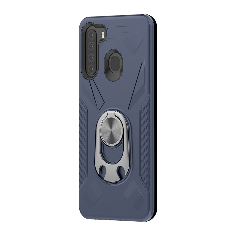 Phone Case with Ring Holder SAMSUNG GALAXY A21 In Blue - Heavy Duty & Reliable | CELL DEMAND Official