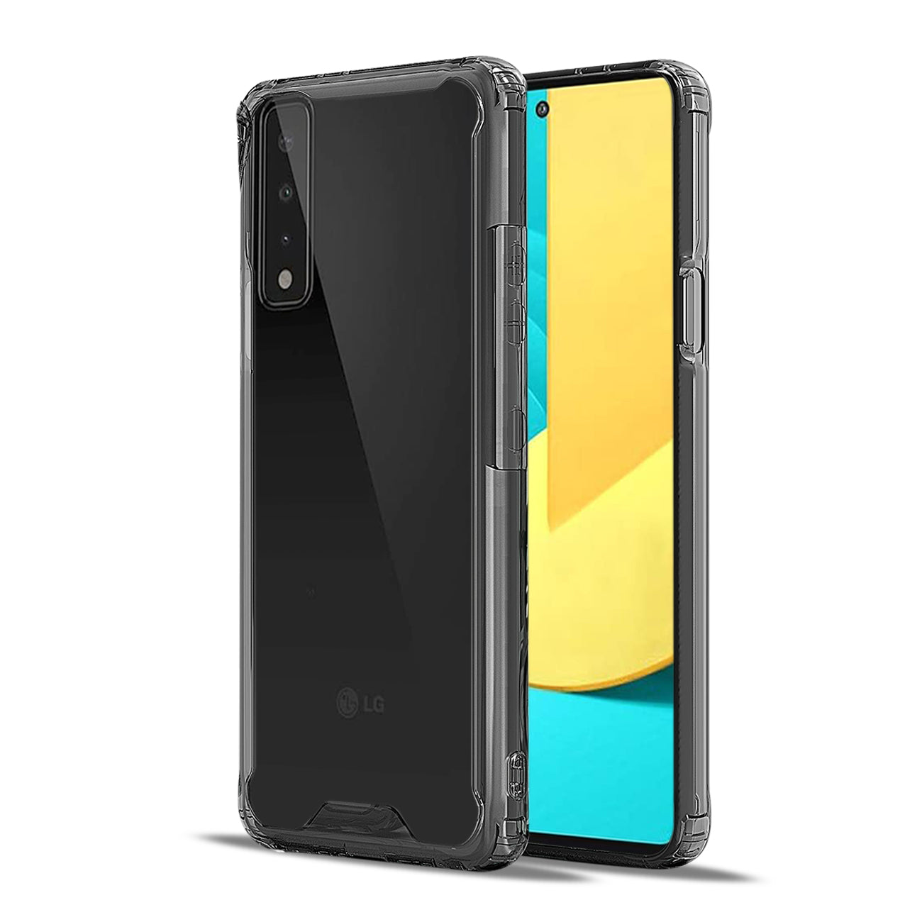 High Quality 2X Clean PC and TPU Bumper Case In Black For LG Stylo 7 4G - Shockproof & Reliable | CELL DEMAND Official