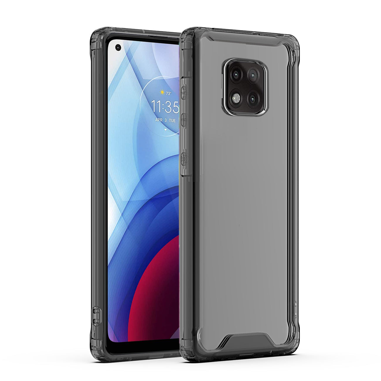 High Quality 2X Clean PC and TPU Bumper Case In Black For Moto G Power 2021 - Shockproof & Reliable | CELL DEMAND Official