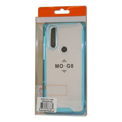 MOTOROLA G8 High quality Tpu Bumper and Clarity PC Case In Blue - Ultra-Slim & Reliable | CELL DEMAND Official