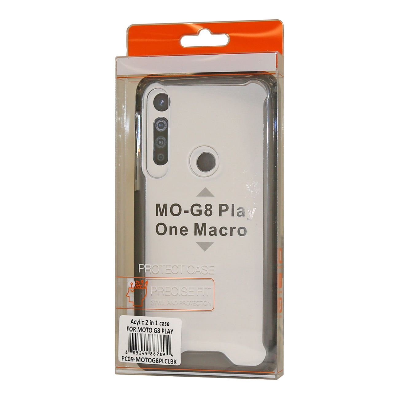 MOTOROLA G8 PLAY High quality Tpu Bumper and Clarity PC Case In Black - Shockproof & Reliable | CELL DEMAND Official