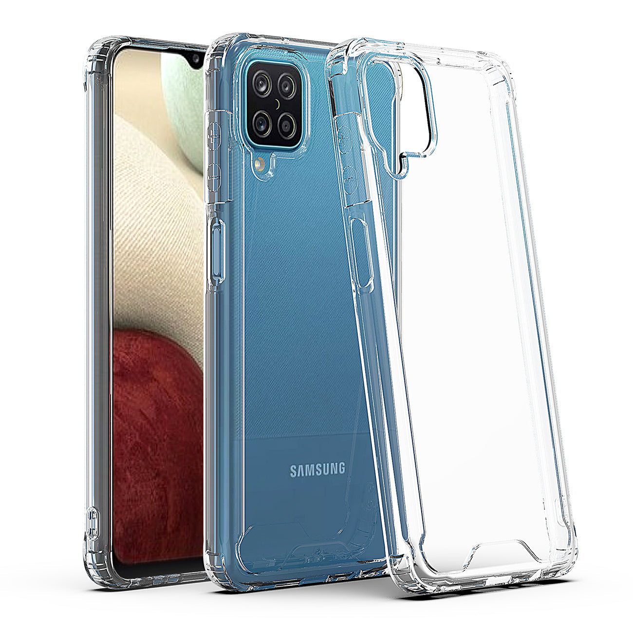 High Quality 2X Clean PC and TPU Bumper Case In Clear For Samsung Galaxy A12 5G - Shockproof & Reliable | CELL DEMAND Official