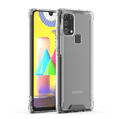 High Quality 2X Clean PC and TPU Bumper Case In Clear For Samsung Galaxy M31 - Shockproof & Reliable | CELL DEMAND Official