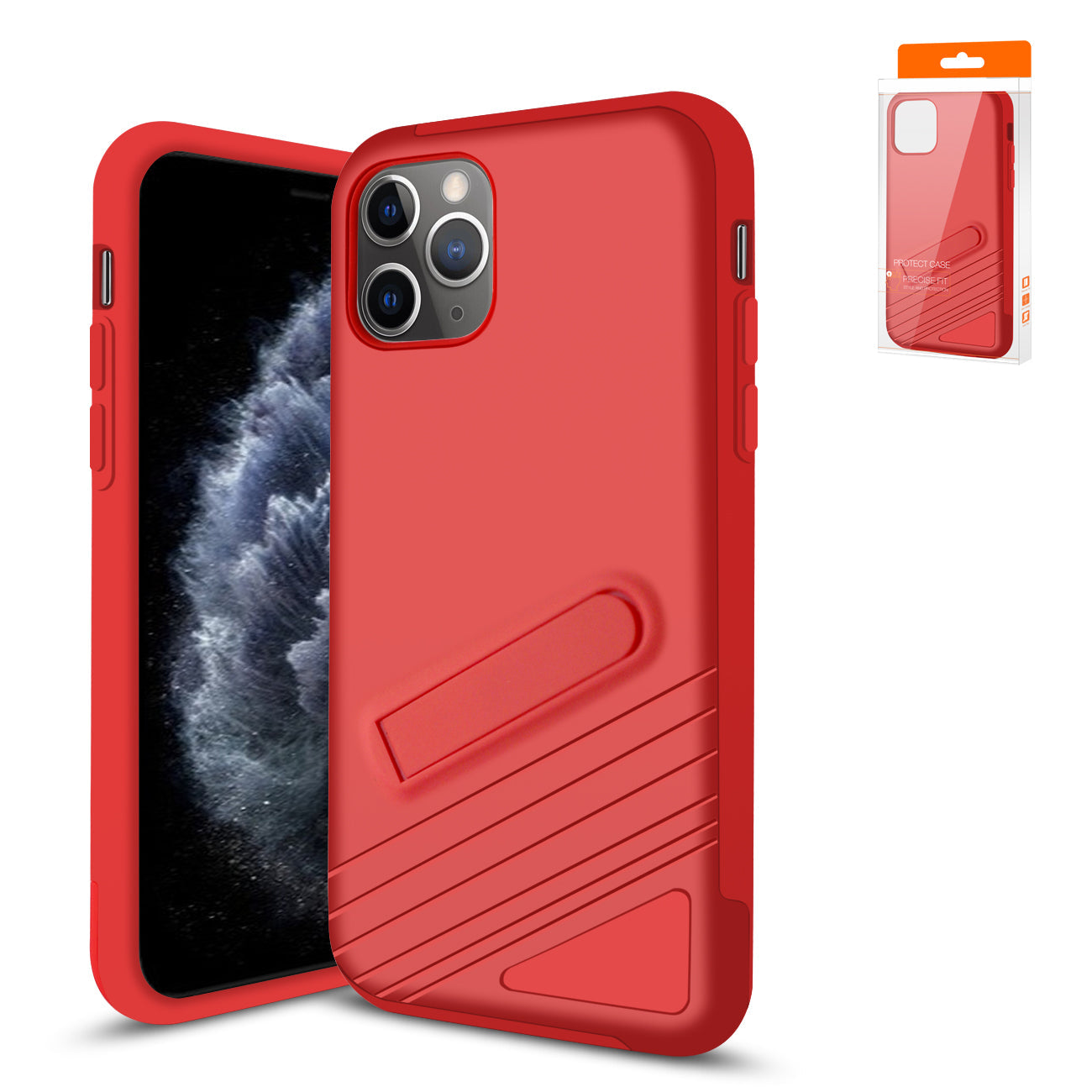 iPhone 11 Pro Compatible Apple iPhone 11 Pro Armor Cases In Red - Ultra-Slim Protection by CELL DEMAND