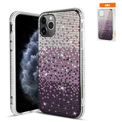 IPHONE 11 PRO Compatible Design Diamond Case For APPLE IPHONE 11 PRO MAX In Purple - Crystal Clear Protection by CELL DEMAND