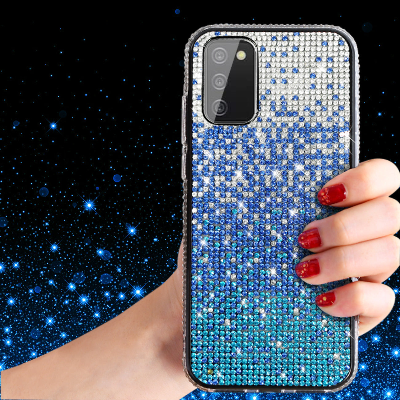 Design Diamond Case For GALAXY A02S In Blue - Premium & Reliable | CELL DEMAND Official
