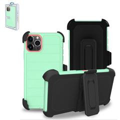 IPHONE 11 PRO Compatible 3-In-1 Hybrid Heavy Duty Holster Combo Case For APPLE IPHONE 11 PRO In Green - Premium Protection by CELL DEMAND