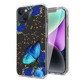 iPhone 14 Plus Compatible Pressed dried flower Design Phone case For iPhone 14 Plus In Blue - Durable Protection by CELL DEMAND