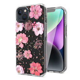 iPhone 14 Plus Compatible Pressed dried flower Design Phone case For iPhone 14 Plus In Pink - Heavy Duty Protection by CELL DEMAND