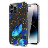 iPhone 14 Pro Compatible Pressed dried flower Design Phone case For iPhone 14 Pro In Blue - Premium Protection by CELL DEMAND