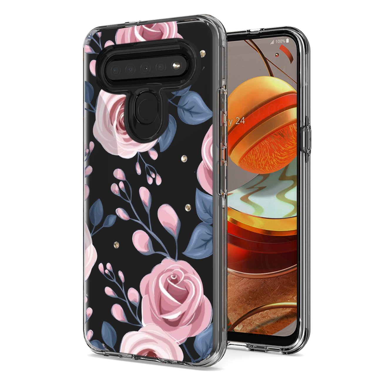 Pressed dried flower Design Phone case for LG k61/K51s/K41s In Rose Gold - Durable & Reliable | CELL DEMAND Official