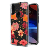 Pressed dried flower Design Phone case for Moto E7 Power 2021 In Red - Ultra-Slim & Reliable | CELL DEMAND Official