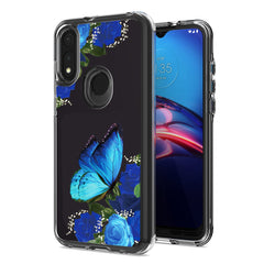 Pressed dried flower Design Phone case for MOTOROLA E7 (2020) In Blue - Crystal Clear & Reliable | CELL DEMAND Official