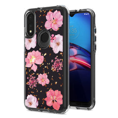 Pressed dried flower Design Phone case for MOTOROLA E7 (2020) In Pink - Shockproof & Reliable | CELL DEMAND Official