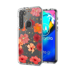 Pressed dried flower Design Phone case for MOTOROLA G STYLUS in Red - Shockproof & Reliable | CELL DEMAND Official