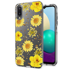 Pressed dried flower Design Phone case for Samsung Galaxy A20 /M02 In Yellow - Heavy Duty & Reliable | CELL DEMAND Official